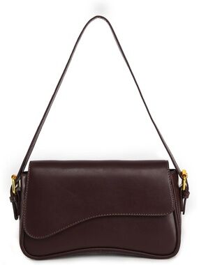 〽️ Women's Coffee Pu Leather 2 Removable Strap And Zipper Closure Tote Bag